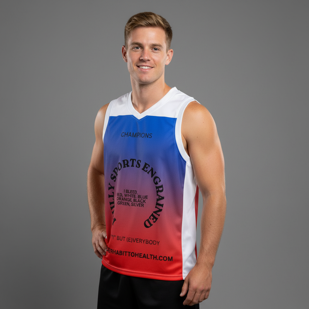 PHILLY SPORTS ENGRAINED "NOT (I) BUT (E)VERYBODY" basketball jersey